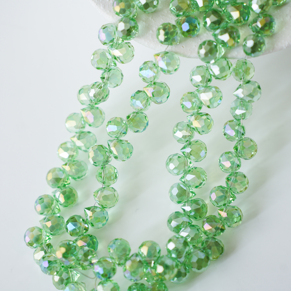 Zirkon,Jordbær,11*8mm/48cm，Hel Streng - Mint