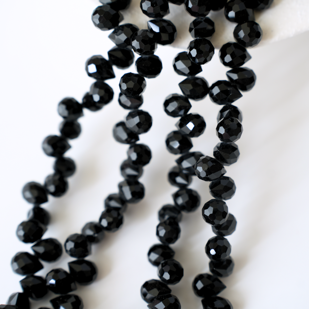 Zirkon,Jordbær,11*8mm/56cm，Hel Streng - Sort