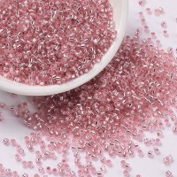 Seed beads, ca. 2x1,5 mm, lys pink, ca. 5 gram