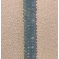 Aquamarin, rund, ca. 4-5 mm, 1 streng