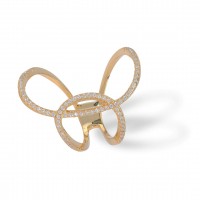 Moon Ring Zirkonia Gold