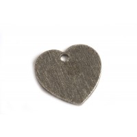 Hjerte, børstet, ca. 12x12 mm, BP, 2 stk.