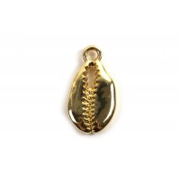 Muslingeskal, ca. 20x11x3 mm, forgyldt med 18K guld, 2 stk.
