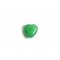 Farvet jade, hjerte, ca. 10x10x7 mm, grøn, 2 stk.