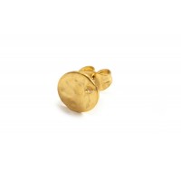 Ørestikker m/tekstur, 8 mm, forgyldt med 18K guld, 2 par