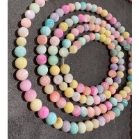 Shellperler /Regnbuens farver  runde ，5mm，38.5cm