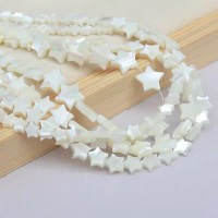 Shellperler /Stjerne，8*8*3mm，39cm