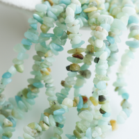  Amazonit，Chips Perler,5-10mm/82cm，Hel Streng 