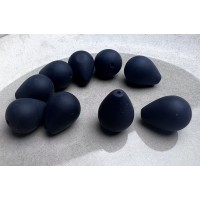 Sort onyx, mat, kæmpedråbe, 17x22 mm, 1 stk.