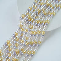 Crystal pearl,8mm rund/40cm, Hel Streng - MIX4