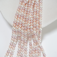Crystal pearl,8mm rund/40cm, Hel Streng - MIX5