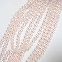 Crystal pearl,mat/10mm rund/40cm, Hel Streng - Rosaline