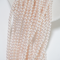 Crystal pearl,mat/8mm rund/40cm, Hel Streng - Rosaline