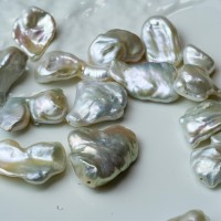 Ferskvandsperle, stor barok, 12-18 × 24-30 mm, 1 stk