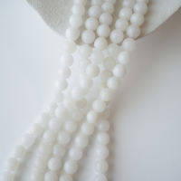 Hvid jade,10mm rund，hel streng 37cm 