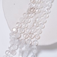 Hvid krystal,10mm facetslebne mønter/37cm，hel streng