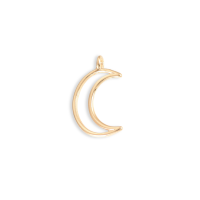 Vedhæng, måne, 16x10 mm, 18K FG, 1 stk.