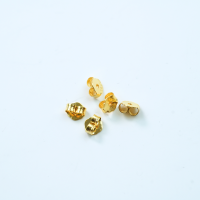 knipling Guld ørestop, 4mm,SøLvbelagt, 18Kt Guldbelagte, 2 par