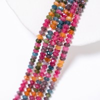 Krystal，Facetslebne Rondeller/4*6mm/37cm,Hel Streng