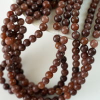 Lilla Aventurin,6mm rund,hel streng 38cm