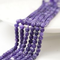 Lilla Chalcedon，8mm Facetterede Terning, Hel Streng