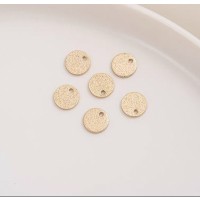 Mønt m/1 huller, børstet, 12x1 mm, FG, 4 stk.