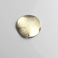 Mønt m/1 huller, børstet, 14x1 mm, FG, 4 stk.