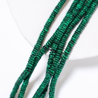 Malakit，Glatte Rondeller/2*6mm/38cm,Hel Streng