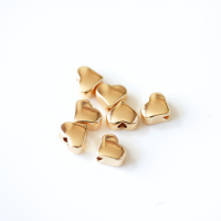 Mellemled polerede hjerte ,FG,5*6*3.5mm,4 stk.‌