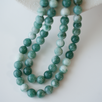 Green Angelite，8mm rund/38cm, Hel Streng