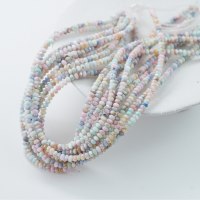 Naturlige Macaroner skal perler,5mm rondeller, hel streng 38cm.