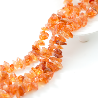 Naturlige rå krystaller,10-25mm/37cm，Hel Streng - Citrongul