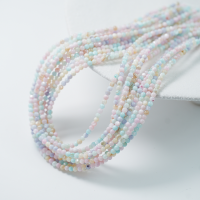 Naturlige skal perler,3mm rund, hel streng 38cm - Macaroner