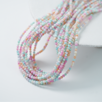 Naturlige skal perler,3mm rund, hel streng 38cm - Mix1