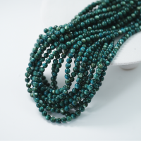 Naturlige skal perler,5.5mm rund, hel streng 38cm - Moss
