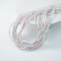 Naturlige skal perler，hjul 3mm, hel streng 38cm - Macaroner