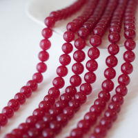 Ruby t,10mm rund/38cm,hel streng