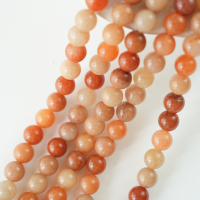 Rød aventurin,10mm rund,hel streng 38cm