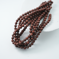 Sesamrød Jasper，8mm rund，hel streng 37cm