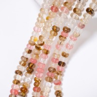 Vandmelonskrælkrystal,Glatte Rondeller/4.8*8.3mm/38cm,Hel Streng