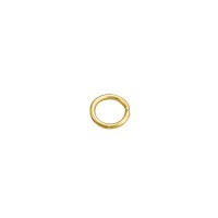 Ring/øsken, lukket, 7x1 mm, forgyldt 925s, 10 stk