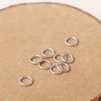 Ring/øsken, lukket, 925s, 5x0,7 mm, 10 stk.