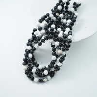 Zebra Chalcedon，8mm rund，hel streng 37cm