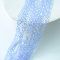 Zirkon,Diamantslebet Rund, 4.5*3.5mm/40cm，Hel Streng - lys lilla