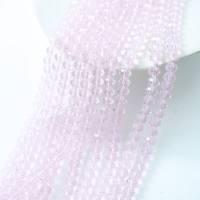 Zirkon,Diamantslebet Rund, 7.5*6.5mm/40cm，Hel Streng - Vanilla