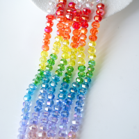 Zirkon,Diamantslebet Rund,8mm/32cm，Hel Streng - Mix1