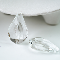 Zirkon,Dråbeform,38*24mm，1 stk. - Gennemsigtig