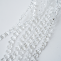 Zirkon,Femkantet stjerne,8mm/75cm，Hel Streng - Gennemsigtig