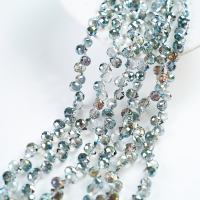 Zirkon,Jordbær,11*8mm/65cm，Hel Streng - Lyseblå Mix