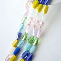 Zirkon,Slebne Cylinder Nuggets,8*14mm/39cm，Hel Streng - Mix2